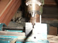 Setting up the vice for drilling